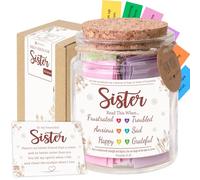 Bocal avec verset de la Bible pour sœur - 92 écritures d'encouragement à code couleur, cadeau d'anniversaire et de Noël pour sœur, cadeaux chrétiens pour femme, bocal inspirant, cadeau significatif de
