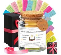 Bocal avec verset de la Bible Read Me When pour émotions et sentiments, cadeau chrétien pour femme, cadeau de fête des mères, Pâques, verset de la Bible inspirant livré avec un nœud en ruban de 116,8