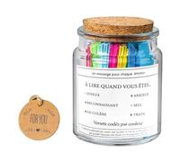 Bocal avec verset du Coran | Cadeau | Bocal en anglais ou en français | 6,5 x 9 cm, verre d'inspiration spirituelle en anglais ou en français, parfait pour un anniversaire, une remise de diplôme et