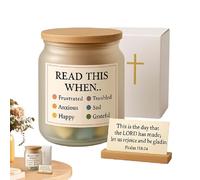 Bocal avec versets bibliques - Versets bibliques codés en A Jař pour homme - Cadeau religieux chéri pour anniversaire, baptême, Pâques, é flasque chrétienne pour les femmes
