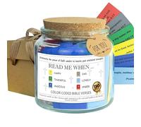 Bocal avec versets de la Bible, 150 versets de la Bible dans un pot, « Read Me When », cadeau chrétien pour femme, pot d'espoir, fournitures d'étude de la Bible, cadeaux d'anniversaire religieux pour