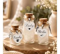 Bocal Commémoratif Personnalisé Avec Des Poils D'animal, Bocal Souvenir Personnalisé Avec Des Poils D'animal, Cadeau Émouvant De Condoléances Pour La Perte D'un Chien, En Souvenir D'un Animal Disparu