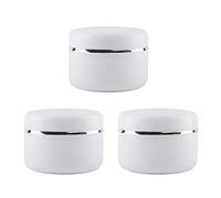 Bocal cosmétique en Plastique Blanc de 3 pièces 100 ML / 3,4 oz avec Couvercle à Jante argentée Bouteille de crème Vide Rechargeable Pots déchantillon Récipient de Stockage de Lotion pour Pom