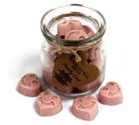 Bocal de 16 Fondants Parfumés Coeurs en Cire de Soja pour Brûleur de Parfums - Parfum Pêche