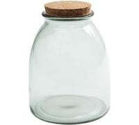 Bocal de 1L en verre avec couvercle en liège (H11,5cm) - - ALTOBUY Transparent