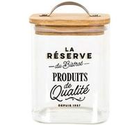 Bocal de 70 n verre avec couvercle en bambou style bistrot - - ALTOBUY Transparent