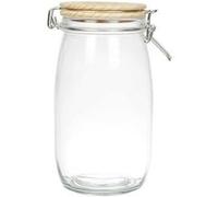 Bocal de conservation 1,5L en verre couvercle bois - - ALTOBUY Transparent