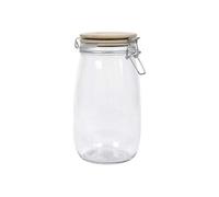 Bocal de conservation 1L en verre couvercle bambou - - ALTOBUY Transparent