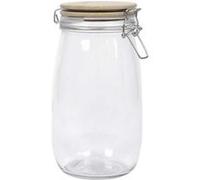 Bocal de conservation 1L en verre couvercle bambou - - ALTOBUY Transparent