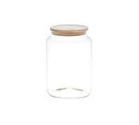 AltoBuy Bocal de Conservation 2,4L en Verre Couvercle Bois - BOSQ