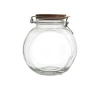 COOK CONCEPT, KA0367, Bocal de Conservation en Verre Transparent avec Bouchon en Acacia, Design Moderne et élégant, hermétique, idéal pour pâtes, Fruits secs, épices - 1L, Naturel