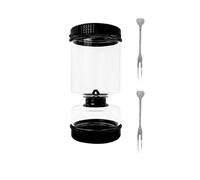 Bocal de conservation anti-fuite pour concombres avec passoire intégrée | Récipient de conservation hermétique des aliments | égouttoir à jus pour légumes marinés | Passe au lave-vaisselle