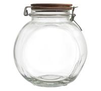 Cook Concept - Bocal de conservation en verre KA0367 - hermétique, bouchon en acacia - 1 L naturel