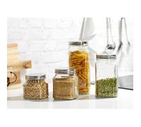 Bocal de conservation en verre carré couvercle inox de 0,65L à 1,9L