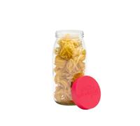 Bocal de conservation en verre - ON RANGE TOUT ! - 3 L - Couvercle rouge framboise - Fermeture hermétique - Fabriqué en France