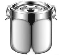 Bocal de conservation hermétique en acier inoxydable pour grains de café, feuilles de thé, céréales, légumineuses et aliments secs avec double joint d'étanchéité (B)