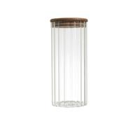 Bocal de conservation TOREK 110 ouchon acacia - Transparent