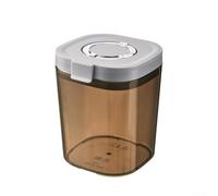 Bocal de cuisine hermétique de 1300 ml, design bloquant la lumière pour grains de café, sucre, conservation de la fraîcheur avec cuillère et minuteur d'expiration inclus Gris 1300 ml