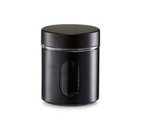 Bocal De Cuisine - Zeller - 600 Ml - Métal Et Verre - Noir - Design Contemporain