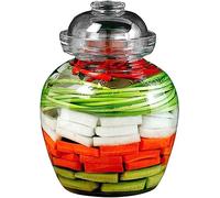 Bocal de fermentation en verre avec couvercle hermétique idéal pour mariner les légumes et les champignons à la maison