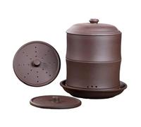 Bocal de germination avec construction en argile violette, récipient de germination de 18,2 cm de diamètre pour germes de soja et microgreens, fournitures de jardinage d'intérieur peu encombrantes