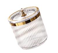 Bocal de rangement de salle de bain pour boules de coton et accessoires de maquillage avec couvercle de protection