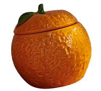 Bocal de rangement en céramique pour biscuits, sucre, frites, pot décoratif pratique, récipient à thé, centre de table d'automne, pot à bonbons, décoration orange, céramique, mariage