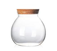 Bocal de Rangement en Verre Clair 1PCS de 500 ML - Bouteille hermétique en liège - pour la Maison, la Cuisine, Les épices, Les collations, Le thé et Plus