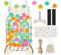 Bocal de récompense magnétique personnalisé pour enfants : pot en forme d'étoile avec visage souriant, idéal pour la salle de classe, le tableau des tâches à la maison et l'apprentissage de la