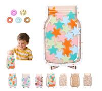 Bocal de récompense magnétique pour enfants, système de tableau de comportement en bois avec jetons étoiles, apprentissage positif de la propreté des tout-petits, outil de gestion du tableau de