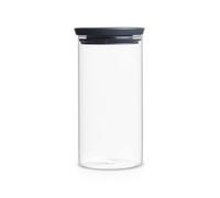 Bocal empilable - BRABANTIA - 298264 - Verre - Gris foncé - 1,1L