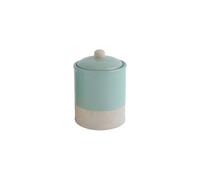 Bocal en céramique bleu, avec couvercle, rond - Bloomingville, Grosne - Ø13x18 cm