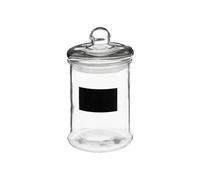 bocal en verre 1.2l avec sticker noir - jja 181802 Transparent G