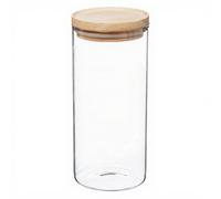 Bocal en verre 1,3 L avec couvercle en bois