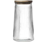 Bocal en Verre 130cl avec Bouchon Acacia - JETON - ALTOBUY Transparent