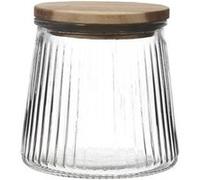 AltoBuy Bocal en Verre 65cl avec Bouchon Acacia - JETON