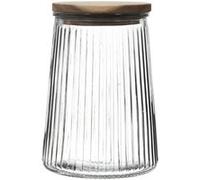 AltoBuy Bocal en Verre 95cl avec Bouchon Acacia - JETON