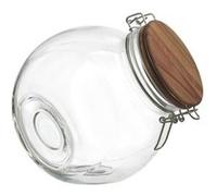 AltoBuy Bocal en Verre à 2 Positions avec Bouchon en Acacia - Selva