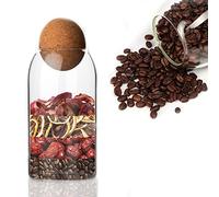 Bocal en Verre Alimentaire, de Stockage en Verre, Pot en Verre Borosilicaté avec Liège, pour Parfumé, Bonbons, Épices, Haricots, Biscuits, Médicaments (800ml)