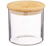 Bocal en verre avec couvercle en bambou 500 ml 10 x 10 cm