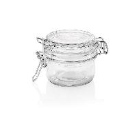 Bocal en Verre Couvercle avec Joint H 70 mm Ø 80 mm - Lot de 3 - WAS Germany