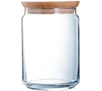 Bocal en verre couvercle bois 1 L - Pure Jar Wood - Luminarc