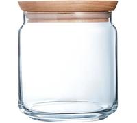Bocal en verre couvercle en bois 0,75 L - Pure Jar Wood - Luminarc