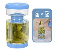 Bocal en verre de sablier avec passoire, récipient de 800 ml, séparateur humide et sec, bocal à concombre à retourner, hourglass jar, bocal hermétique pour le stockage des concombres, olives