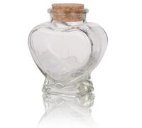 Bocal en verre en forme de cœur avec bouchon pour jeunes mariés, couples, fiançailles, vacances, voyage, mariage, cadeaux uniques et romantiques à faire soi-même, décorations de mariage et fournitures