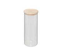 5five Bocal hermétique Hermet – Verre 1,6 L avec couvercle en bois – Transparent