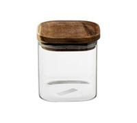 - Bocal en Verre "Hermet" 0,6L Transparent & Marron