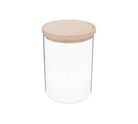 5five Bocal en verre Hermet 1,6 L - transparent naturel - couvercle hermétique hévéa