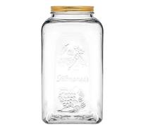 Grand bocal carré en verre avec bouchon à vis 5 litres