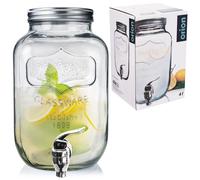 Bocal en verre pour boissons avec robinet 4L ORION 125968